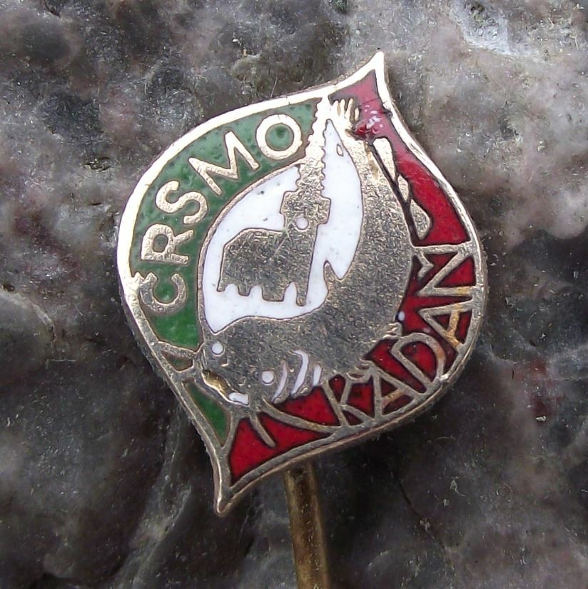 Antique Kadan Fishing Angling Association Catfish Fish Members CSRS Pin Badge - Badgecrazy