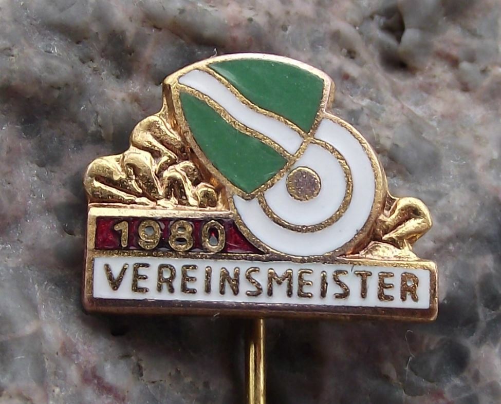 1980 Rheinland Shooting German Defence Association Club Champion Pin Badge - Badgecrazy