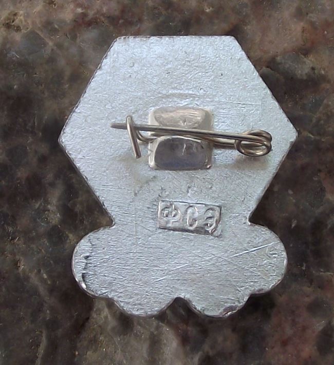 Vintage Winter Olympic Games Snow Flake Soviet Union Russia Sports Pin Badge