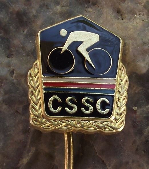 CSSC Czechoslovakia CSSR Cycling Club Association Bicycle Members Pin Badge - Badgecrazy