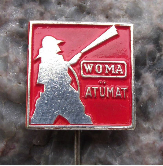 Vintage Woma Atumat Ultra High Pressure Pumps Fire Fighter Fireman Pin Badge