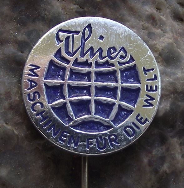 Thies Maschinen fur die Welt Textile Yarn Dyeing Bleaching Machinery Pin Badge - Badgecrazy