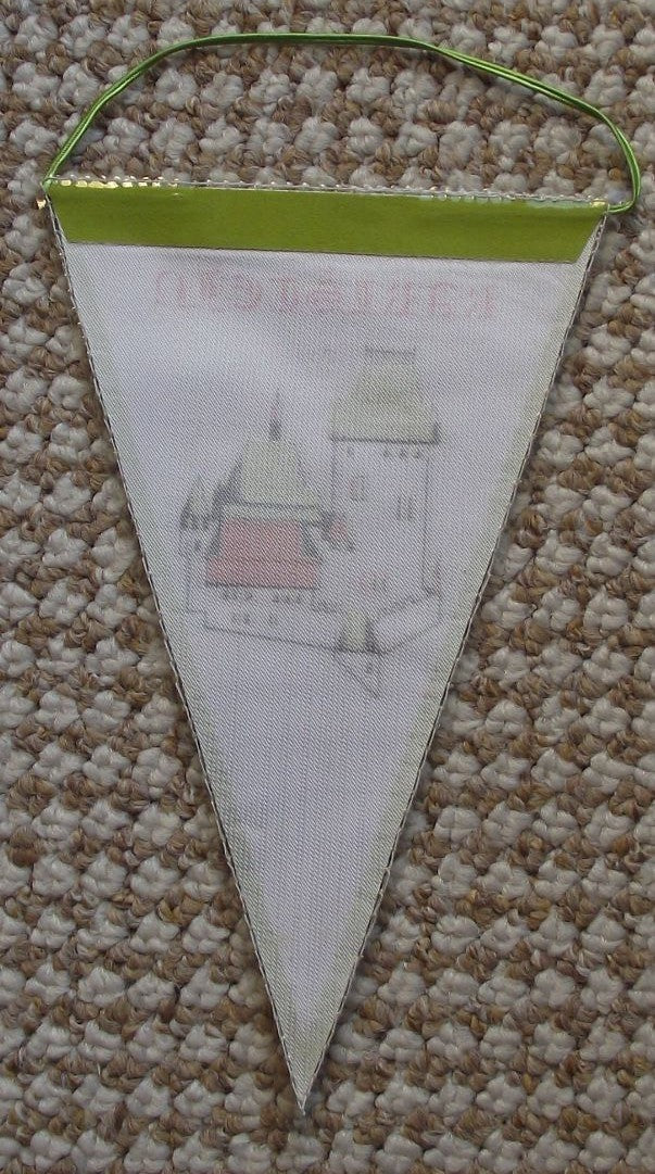 Karlstejn Castle Czechoslovakia Tourist Attraction Souvenier Pennant Flag - Badgecrazy