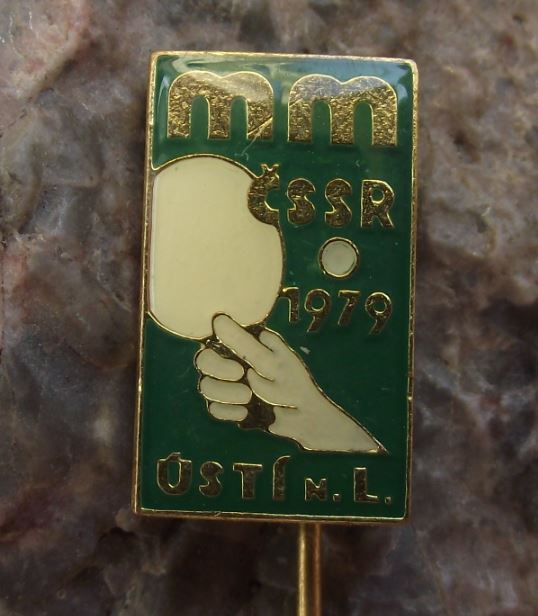 1979 Table Tennis Ping Pong Championships Usti nad Labem Souvenier Pin Badge - Badgecrazy