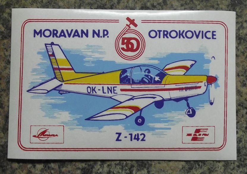 Moravan Zlin Z 142 Z-142 Training Light Private Trainer Aircraft Decal Sticker - Badgecrazy