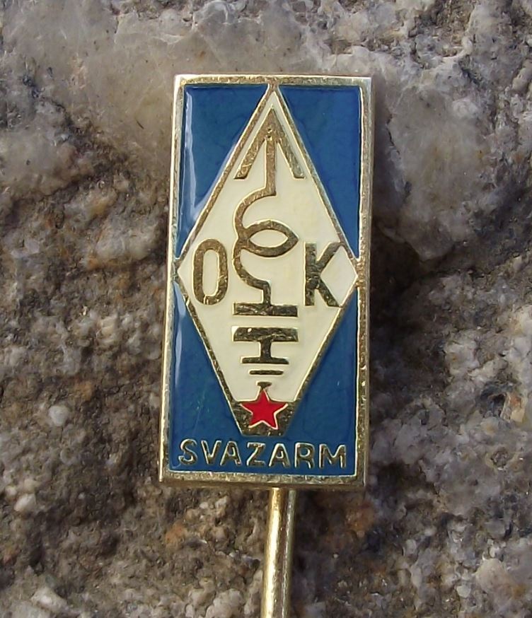 Vintage Svazarm Czech Symbol OK Army Reserve Military Radio Operator Pin Badge - Badgecrazy