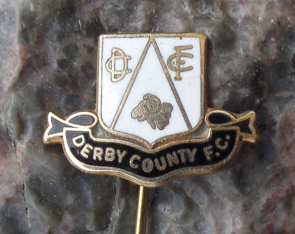 Vintage Derby County DCFC Ram Mascot English Football Club Soccer Pin Badge - Badgecrazy