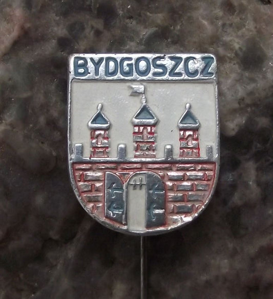 Antique Bydgoszcz Bromberg Poland Polish Coat of Arms Heraldic Crest Pin Badge - Badgecrazy