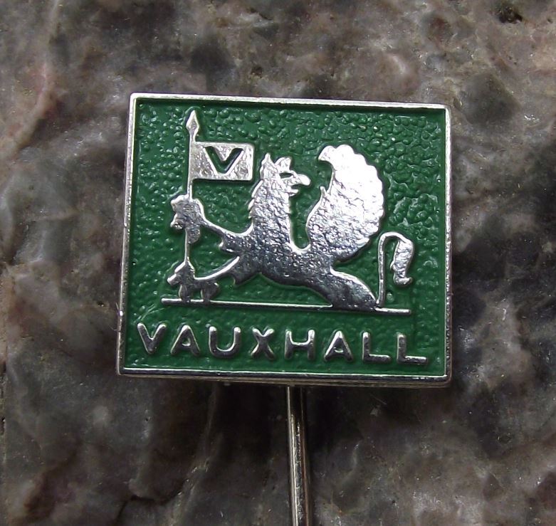 Antique Vauxhall Motors UK English Car Builder Griffin Flag Logo Pin Badge - Badgecrazy