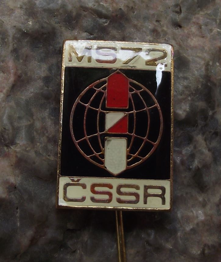 1972 Czech Orienteering Orientacion World Championships CSSR Running Pin Badge - Badgecrazy