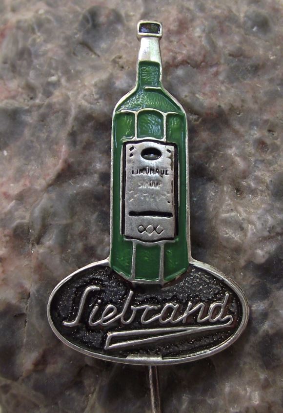 Antique Siebrand Limonade Siroop Green Lemonade Syrup Bottle Drink Pin Badge - Badgecrazy