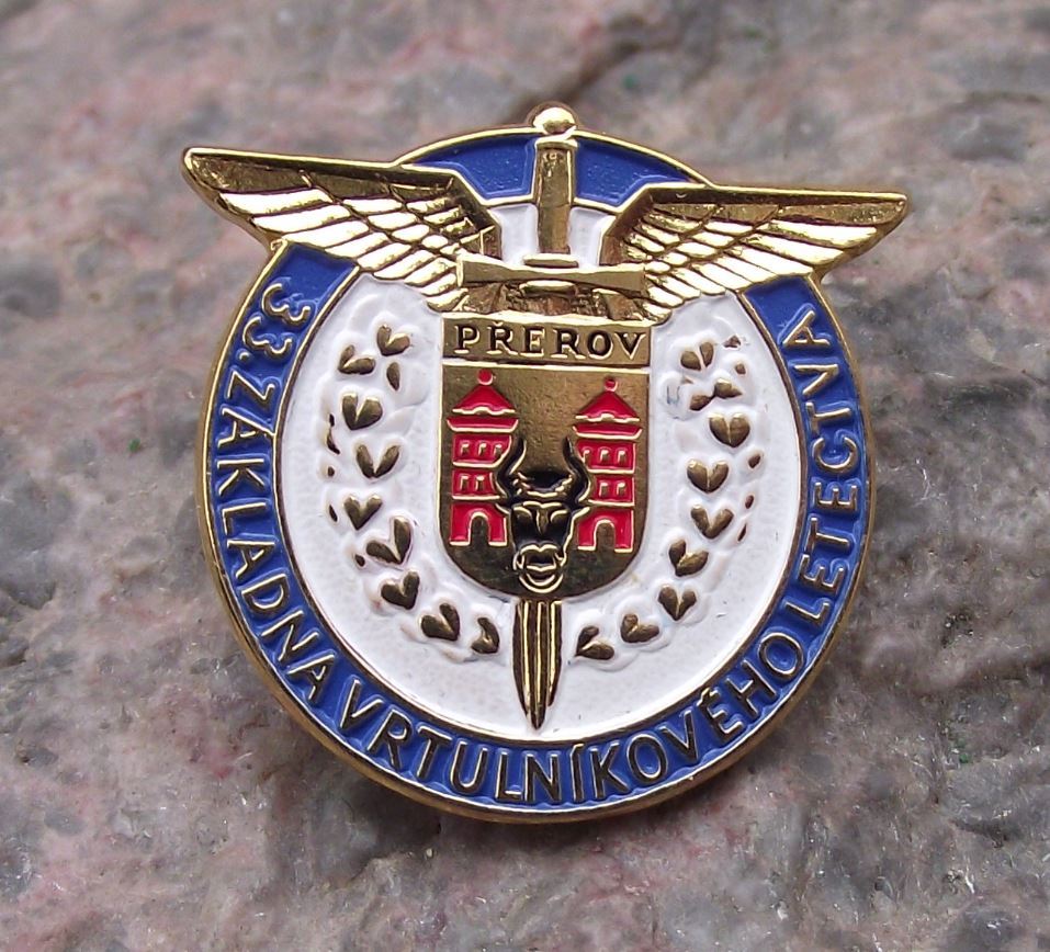 Czech Airforce 33rd Helicopter Squadron Prerov Winged Sword Logo Tie Pin Badge - Badgecrazy