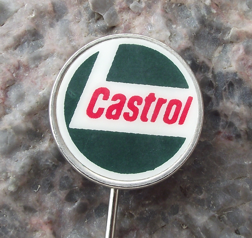 Vintage Castrol British Oil Formula 1 One Auto Lubricant Company Logo Pin Badge - Badgecrazy