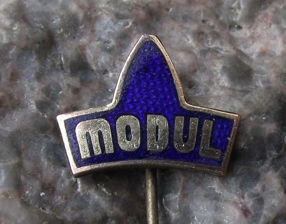 Vintage Modul East Germany DDR GDR Engineering Company Logo Pin Badge - Badgecrazy