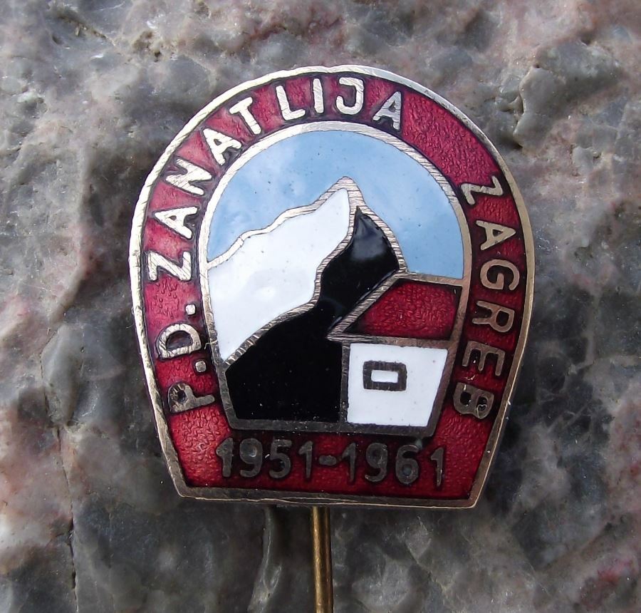1961 Croatia Mountaineering Club Mountain Expedition 10th Anniversary Pin Badge - Badgecrazy