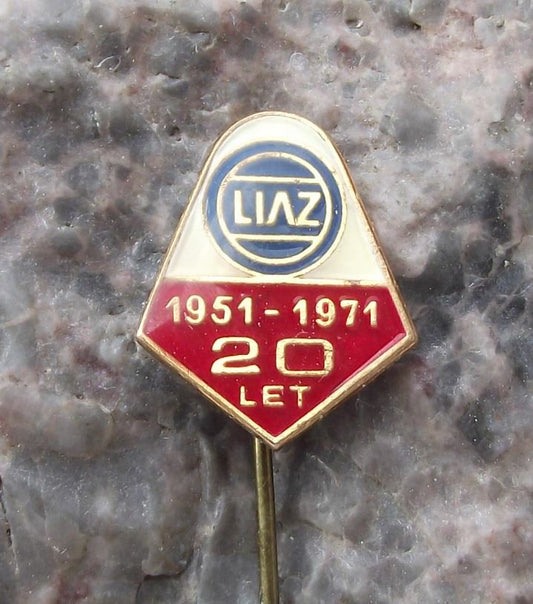 1971 LIAZ Truck Lorry Manufacturuer of Czechoslovakia 20th Anniversary Pin Badge - Badgecrazy