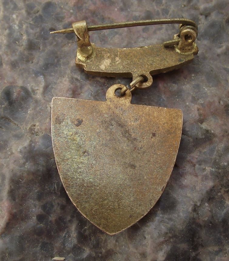 Antique Liberec Reichenberg City Heraldic Crest Tourist Lucky Medal Pin Badge - Badgecrazy