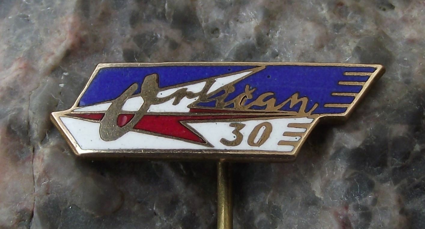 1965 Orlican Czech Glider Light Aircraft Manufacturer 30th Anniversary Pin Badge - Badgecrazy