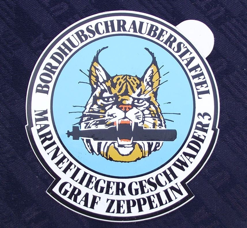 Vintage Marinefliegergeschwader 3 Graf Zeppelin Squadron Logo Sticker Decal - Badgecrazy