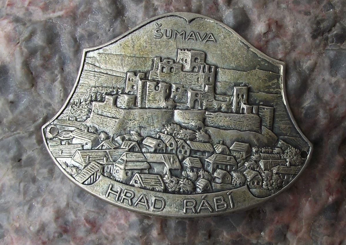 Antique Hrad Rabi Castle Vintage Metal Sumava Climbers Walking Stick Stocknagel - Badgecrazy
