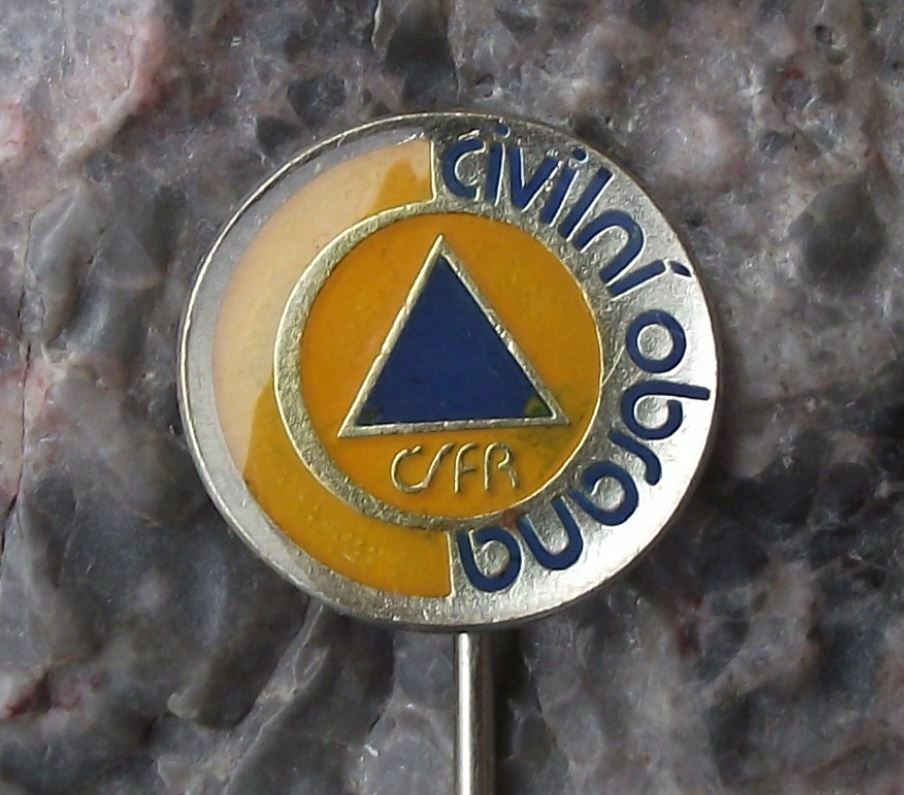 1989 Czechoslovakia Civil Defense Defence Worker CSFR CO Pin Badge - Badgecrazy