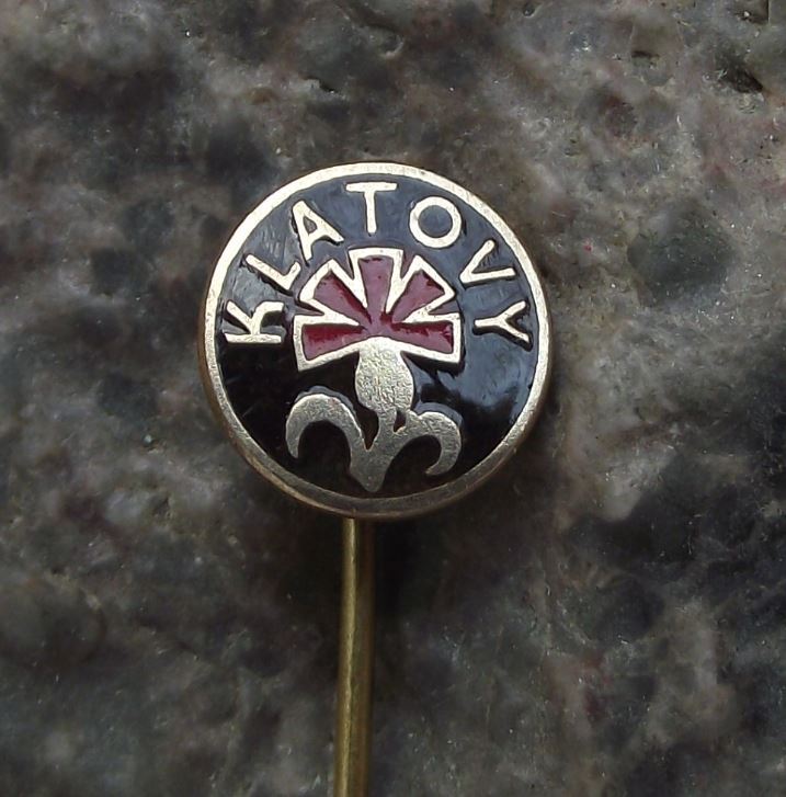 Klatovy Klattau Czech Town Red Carnation Communist Party Flower Symbol Pin Badge - Badgecrazy