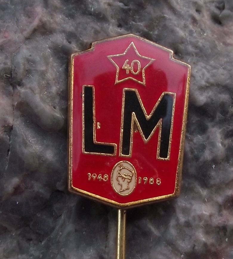 1988 Czechoslovakia Peoples Militia LM Armed Guard Poldi Communist Pin Badge - Badgecrazy