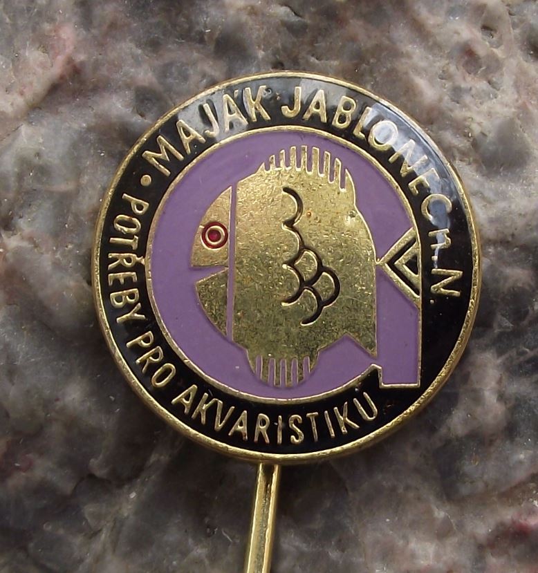 Antique Aquarium Tropical Fish Supplies Czechoslovakia Jablonec Pin Badge - Badgecrazy