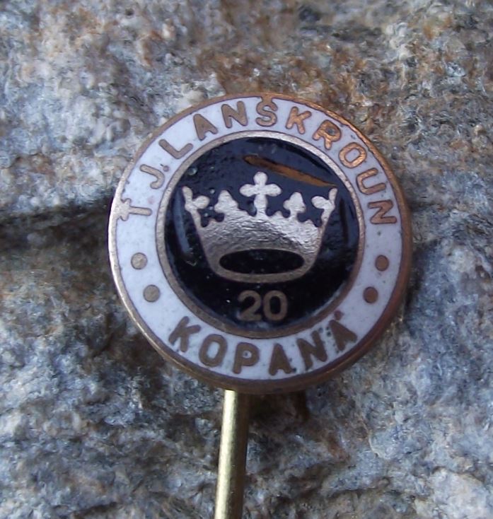 1965 TJ Lanskroun Prague Football Soccer Club Czech Supporters Pin Badge - Badgecrazy