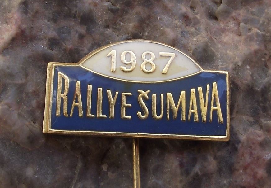 1987 Rallye Sumava Klatovy Rally Car Race Motorsport Motor Racing Pin Badge - Badgecrazy