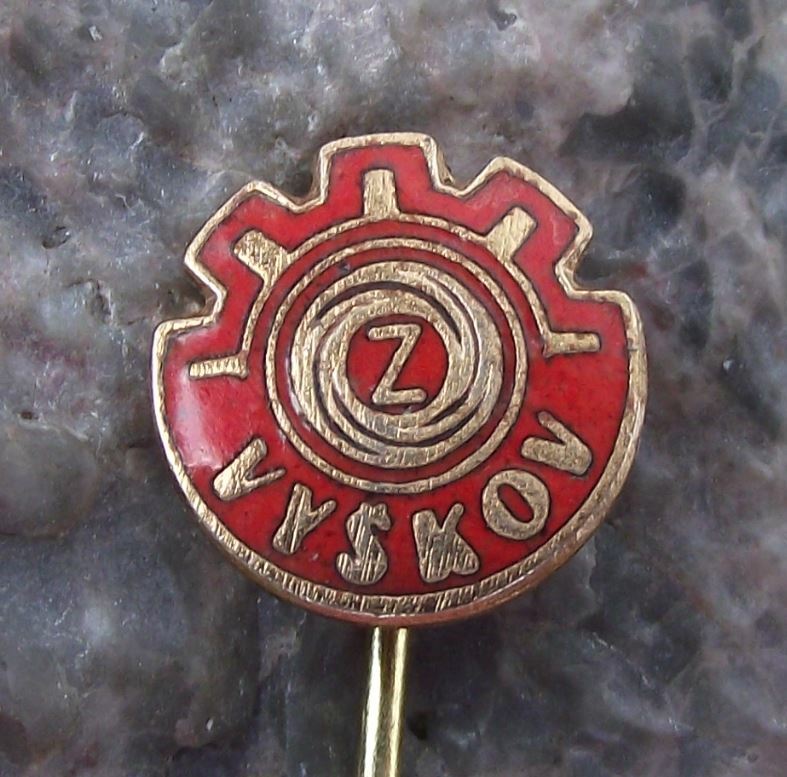 Vintage Ceska Zbrojovka Czech Guns CZ Weapons Vyskov Factory Pin Badge - Badgecrazy