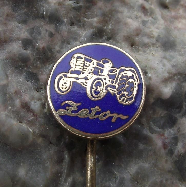 Antique Zetor Farm Tractor Worldwide Agriculture Crop Farming Pin Badge Blue - Badgecrazy