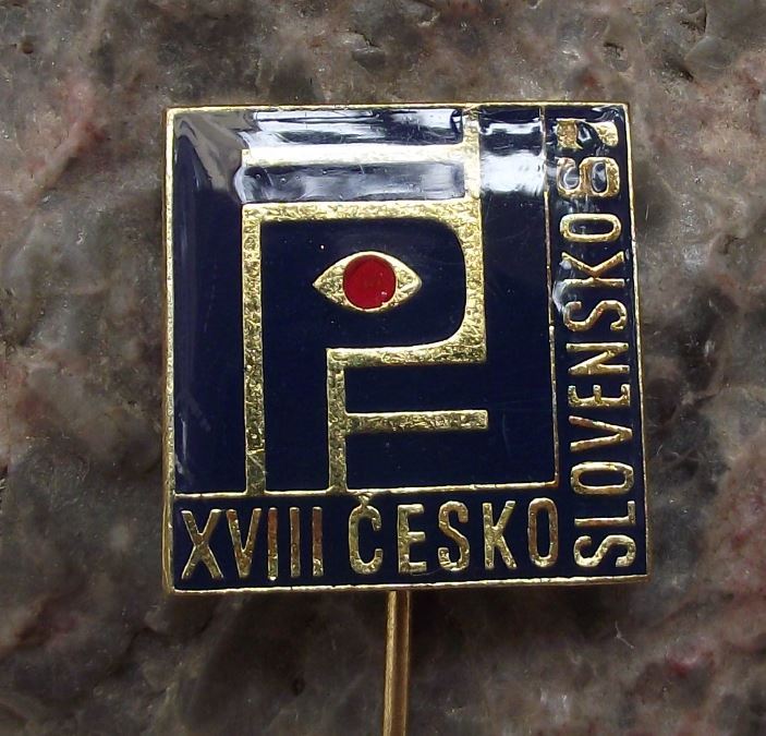 1967 FFP Czech Filmovy Exhibition 18th Communist Workers Film Festival Pin Badge - Badgecrazy