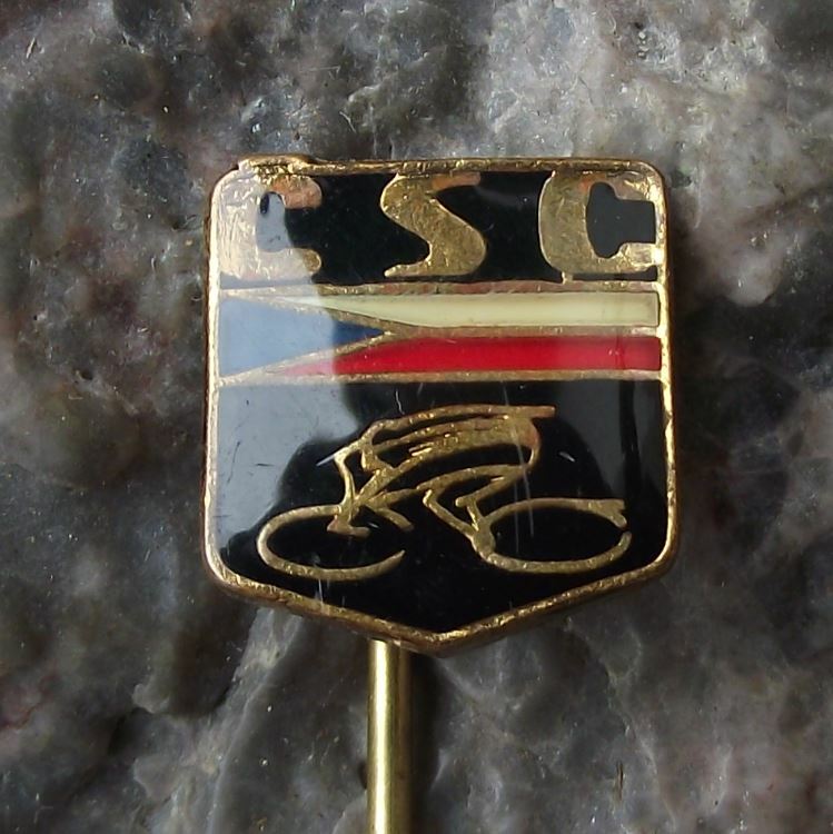 Vintage CSC Czech Cycling Federation Club Association Bicycle Members Pin Badge - Badgecrazy