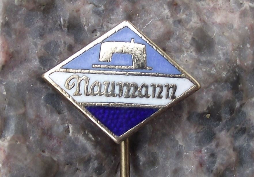 Vintage Naumann Sewing Machines of East Germany German Textile DDR GDR Pin Badge - Badgecrazy