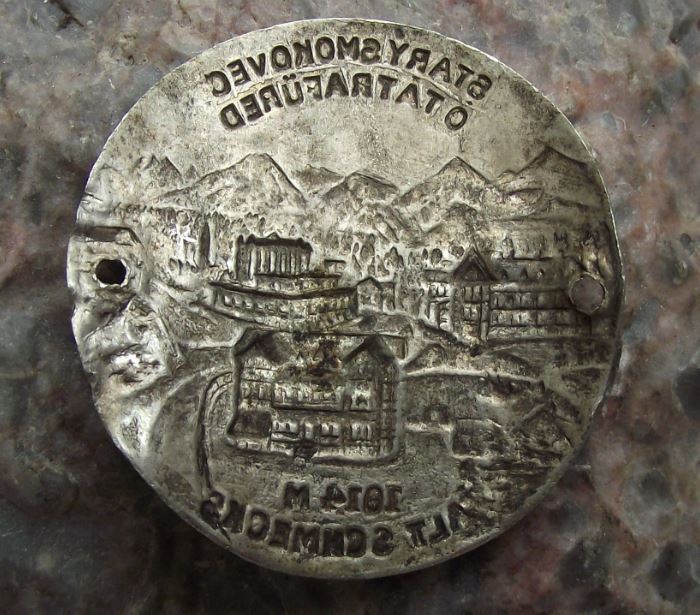 Antique Stary Smokovec Altschmecks Climbers Metal Walking Stick Stocknagel - Badgecrazy