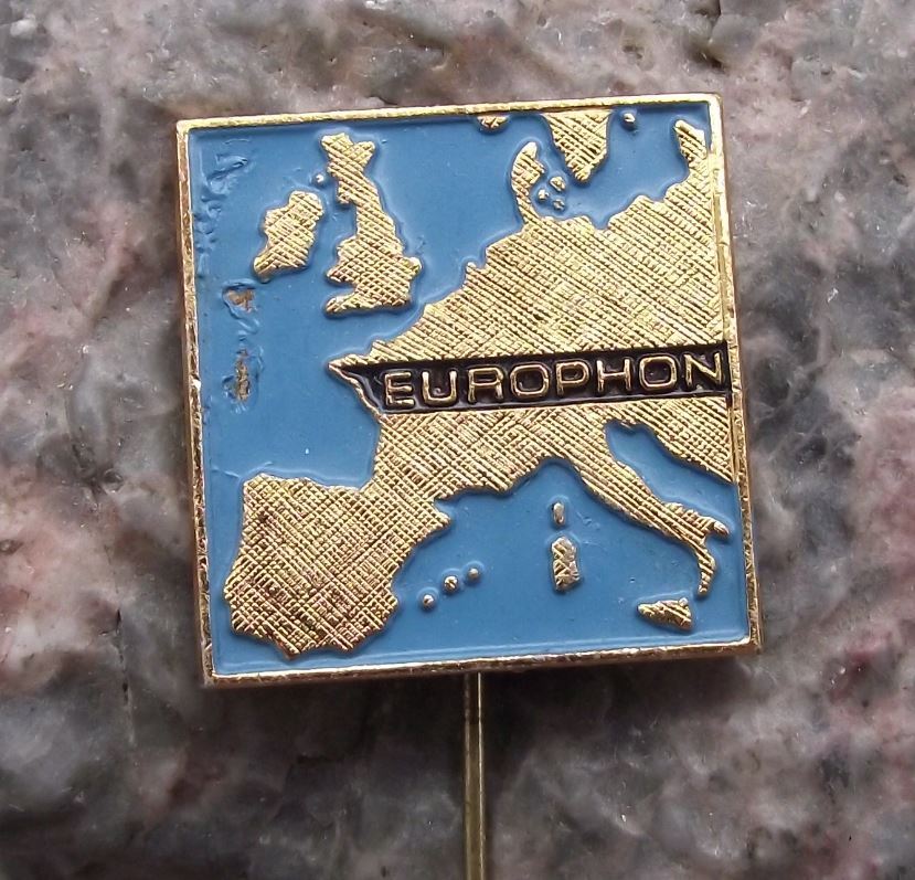 Antique Europhon Transistor Record Player Audio Equipment Company Pin Badge - Badgecrazy
