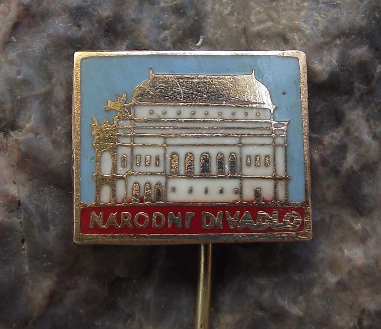 Antique Czech National Theatre Prague Narodni Divadlo Souvenier Pin Badge - Badgecrazy
