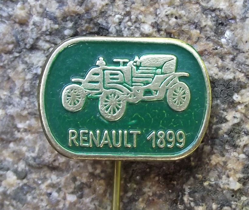 Vintage Veteran Car History of Cars Renault 1899 Vehicle Antique Pin Badge - Badgecrazy