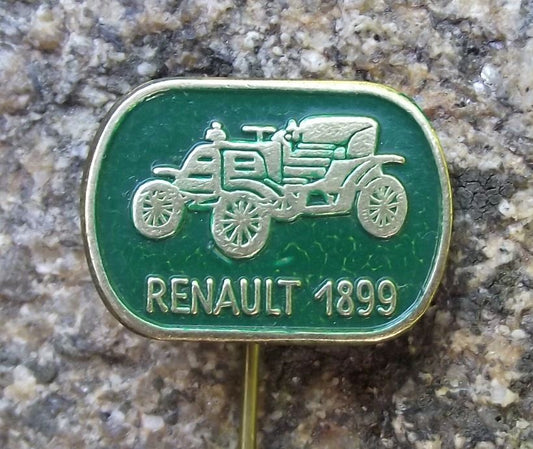 Vintage Veteran Car History of Cars Renault 1899 Vehicle Antique Pin Badge - Badgecrazy