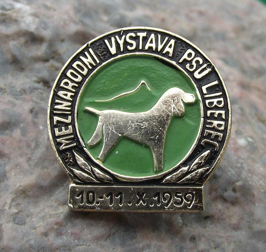 1959 International Dog Breeders Club Show Event Liberec Czechoslovakia Pin Badge - Badgecrazy