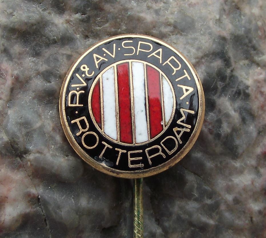 Vintage RV & AV Sparta Rotterdam Dutch Soccer Football Club Supporters Pin Badge - Badgecrazy