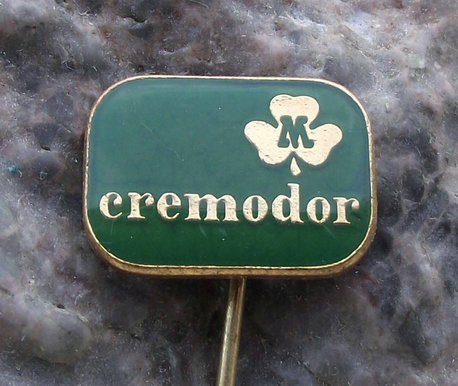 Antique Cremodor Yugoslavia Cosmetics Soap Firm Company Logo Pin Badge - Badgecrazy
