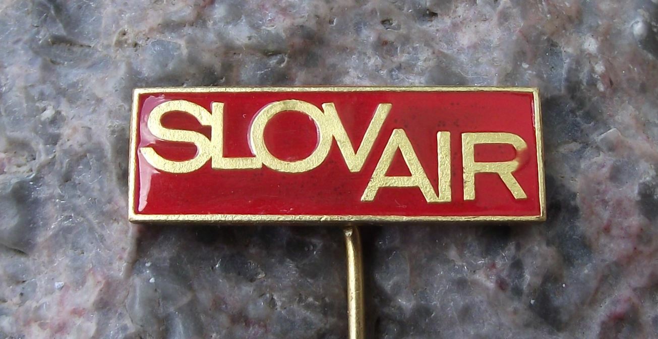 Vintage Slov Air Czechoslovakian Airline Slovak Transport Aircraft Pin Badge - Badgecrazy