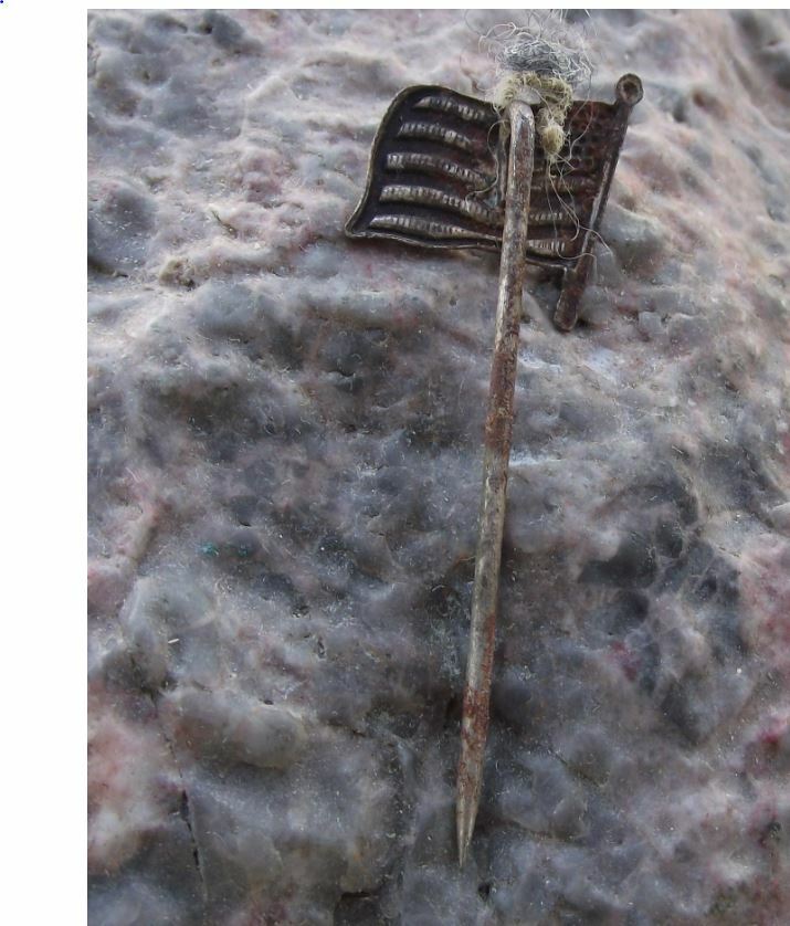 Antique USA United States of America Star and Stripes Waving Flag Pin Badge - Badgecrazy