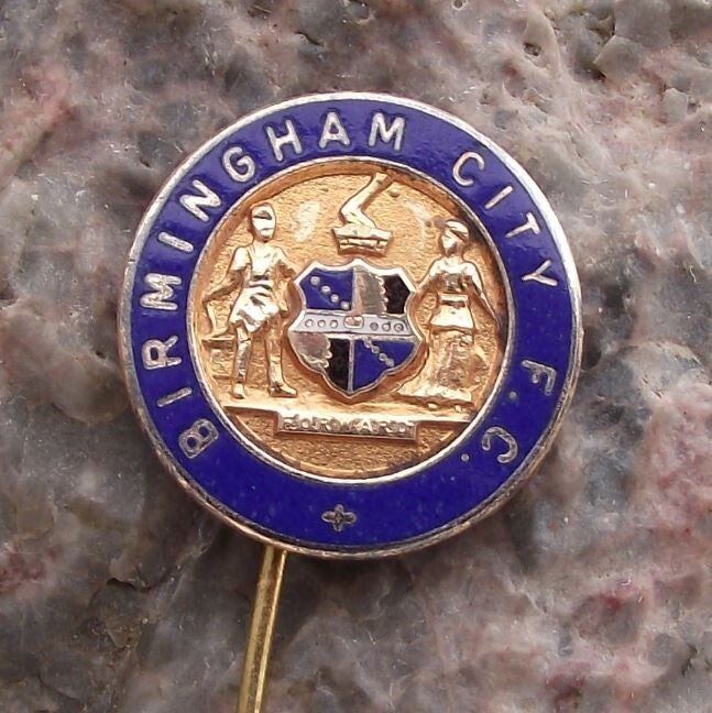 Vintage Birmingham City FC Football Club BCFC Shield Mascot Logo Pin Badge - Badgecrazy