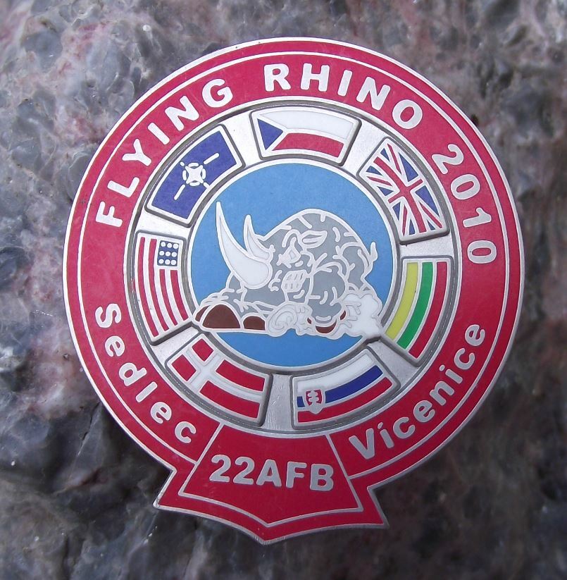 2010 NATO Military Army Exercises Flying Rhino 22nd Air Force Base AFB Pin Badge - Badgecrazy