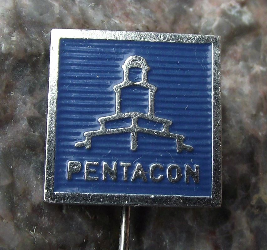 Vintage Pentacon SLR Camera Lens Pentaprism Dresden German Advertising Pin Badge - Badgecrazy