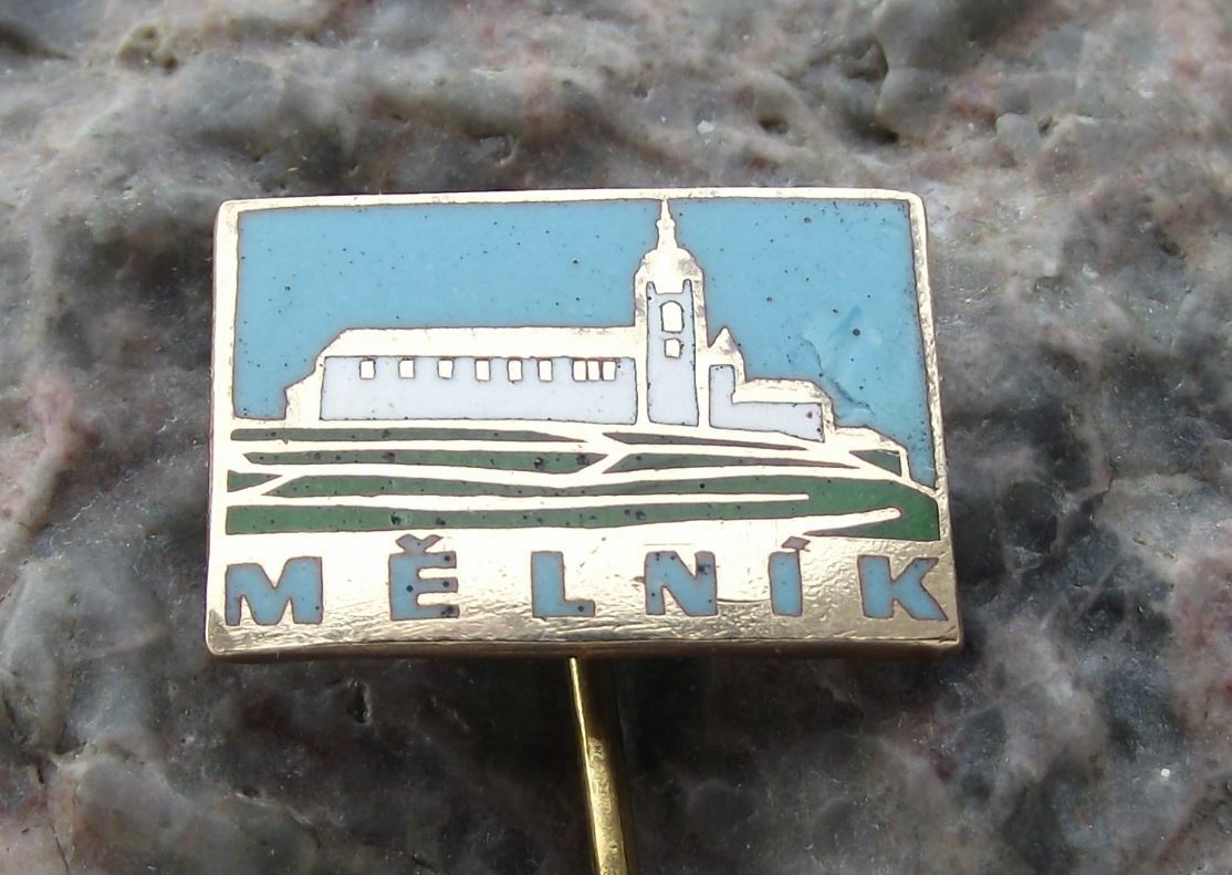 Antique Melnik Palace Important Czech River Port Tourist Souvenier Pin Badge - Badgecrazy