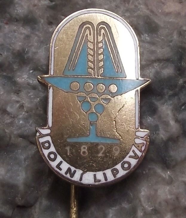 Antique Lazne Dolni Lipovar Coat of Arms Heraldic Crest Spa Resort Pin Badge - Badgecrazy